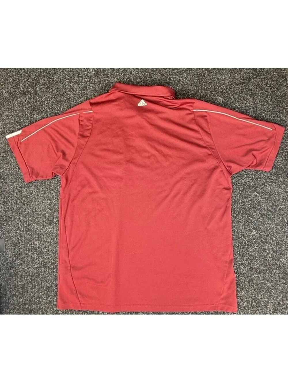 adidas CLIMALITE Men's 3XL Big & Tall Red Solid Knit Short Sleeve Polo